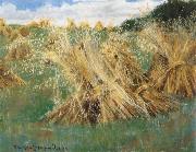 William Stott of Oldham Wheat Sheaves painting